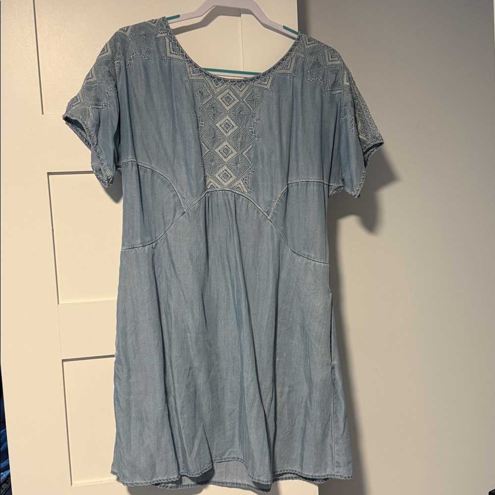 Holding Horses Sky Blue Embroidered Garment